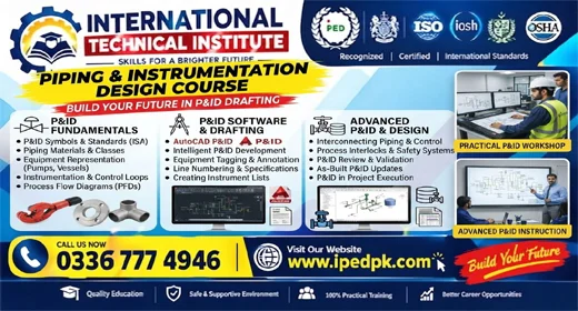 piping instrumentation Course in Rawalpindi Islamabad